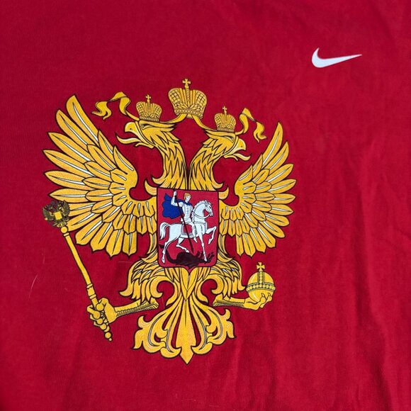 NIKE Vintage Retro Russian Coat Of Arms Graphic T Shirt - Picture 2 of 4